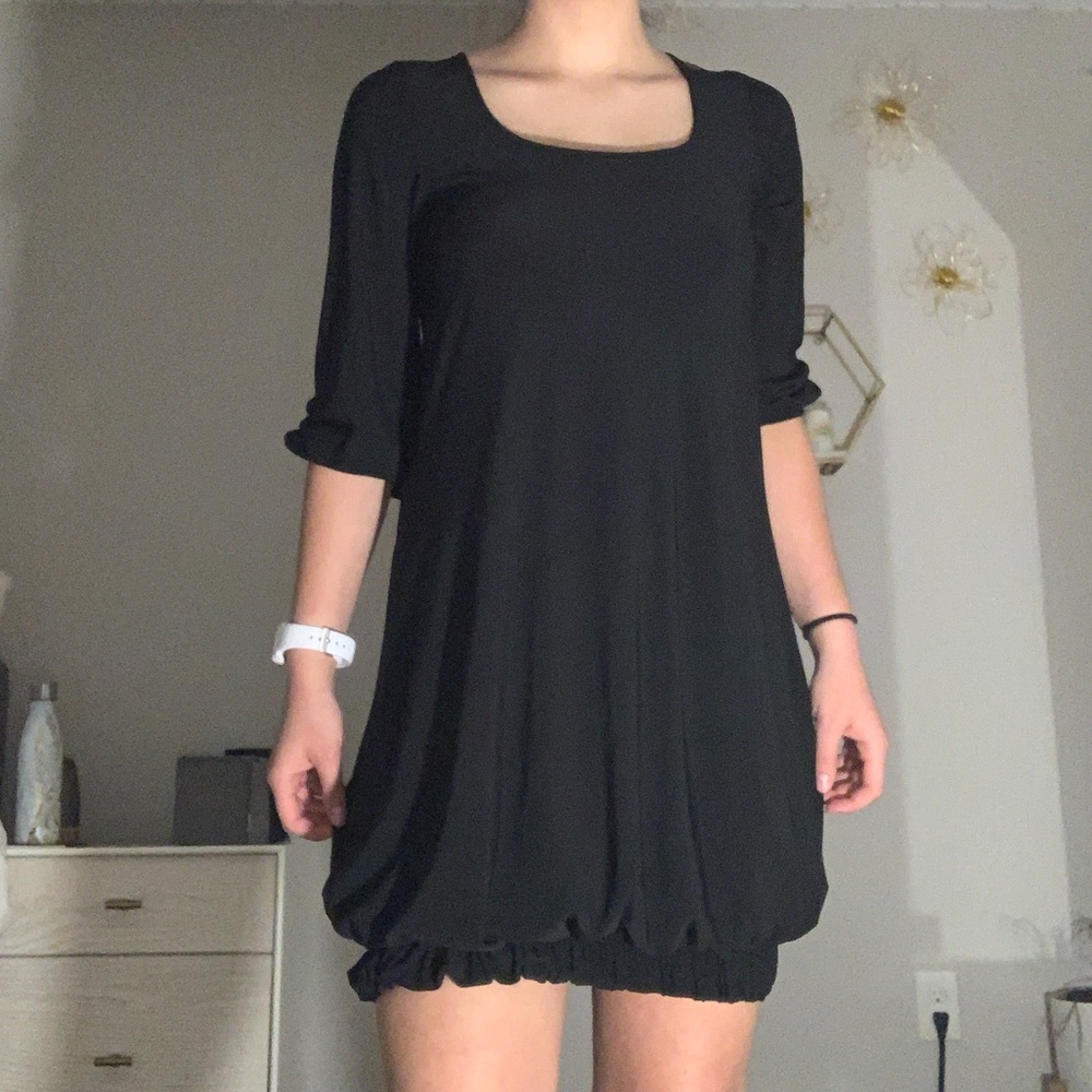 US XS white house black market black shirt dress